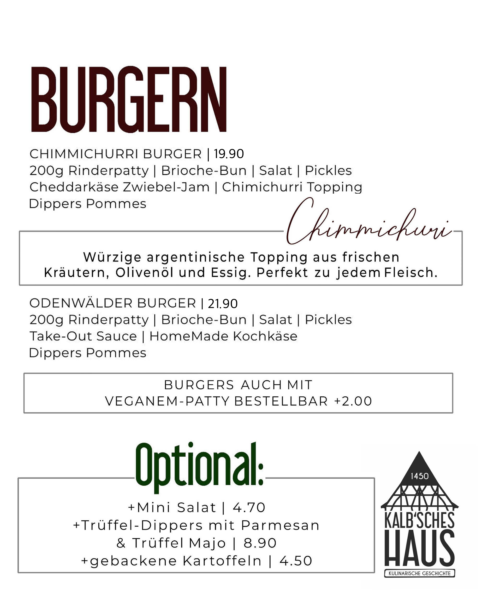 Burger Menu