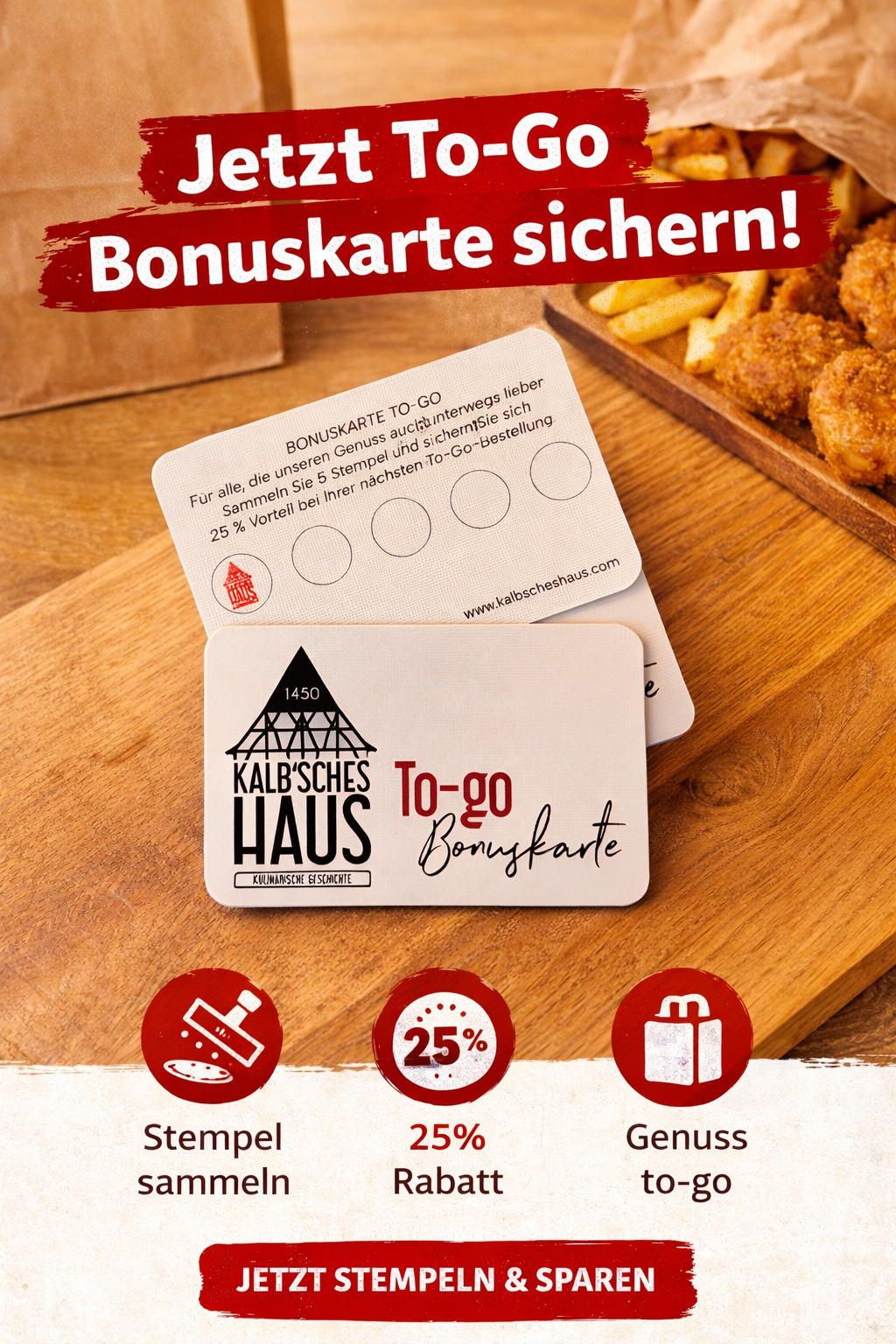 To-go, zum mitnehmen 